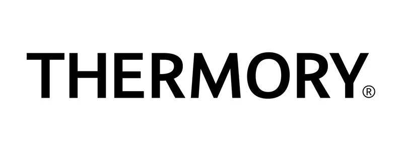 The image shows the Thermory logo in bold black letters on a white background.