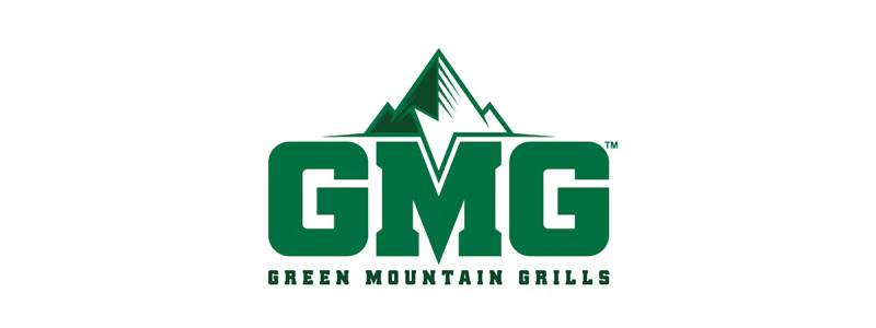 Logo of Green Mountain Grills. Features the letters 