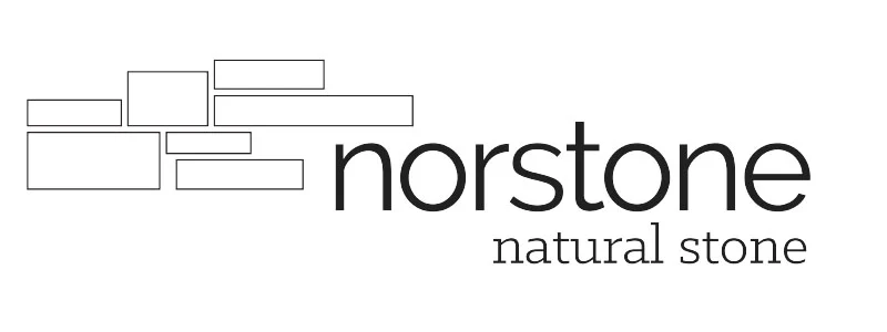 Logo of Norstone with geometric stone pattern design on the left and the text 