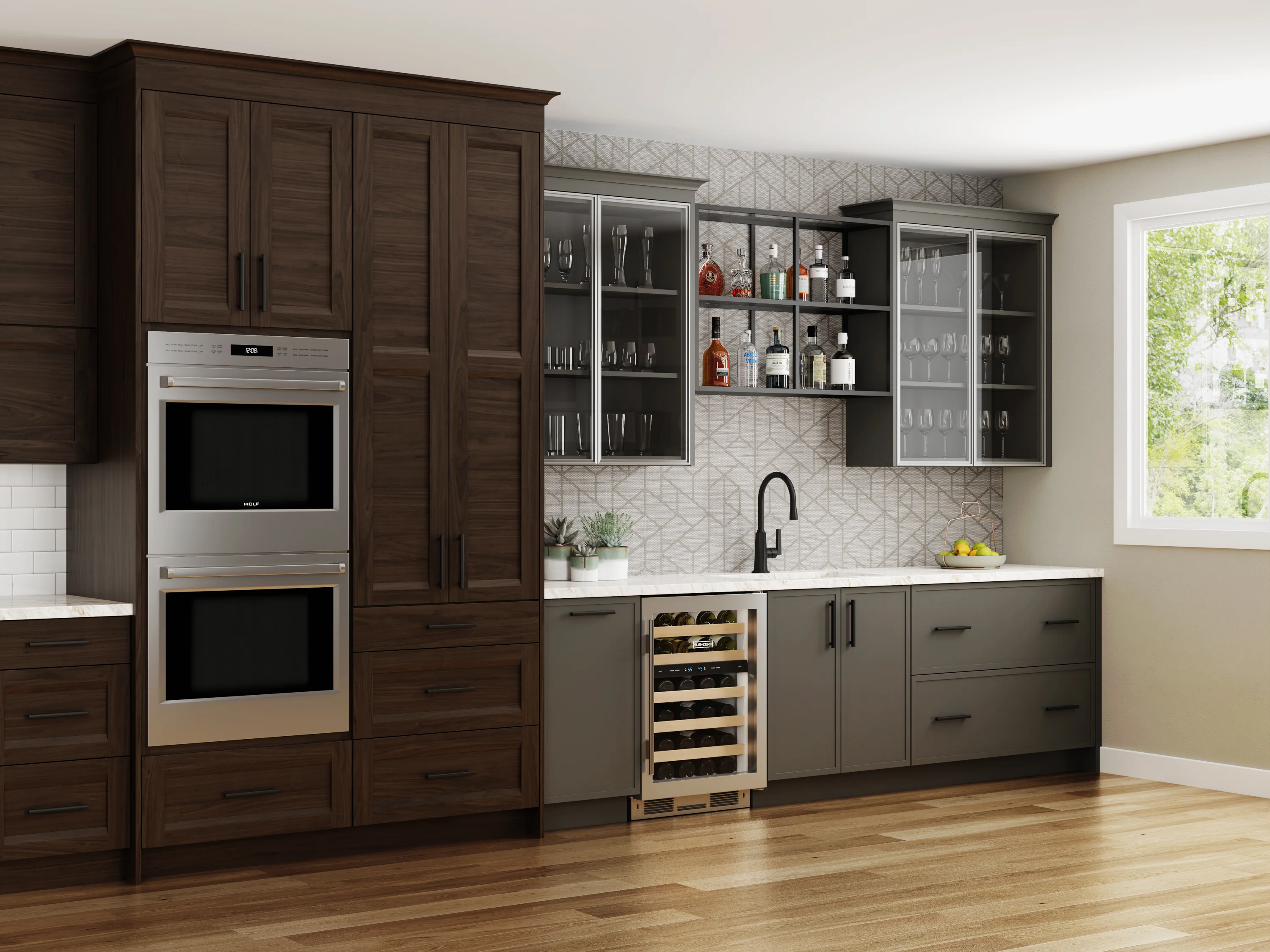 1900 Series: AVANT | Walnut | French Roast • GRIFFIN | Paint | Pepper