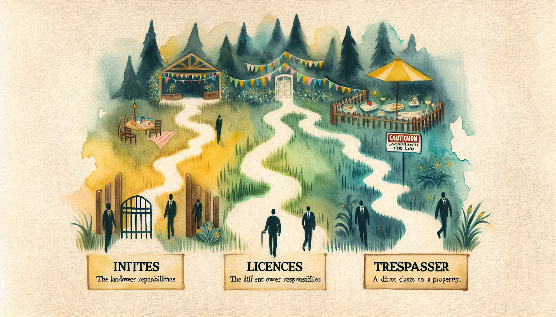 Illustration depicting three paths labeled 