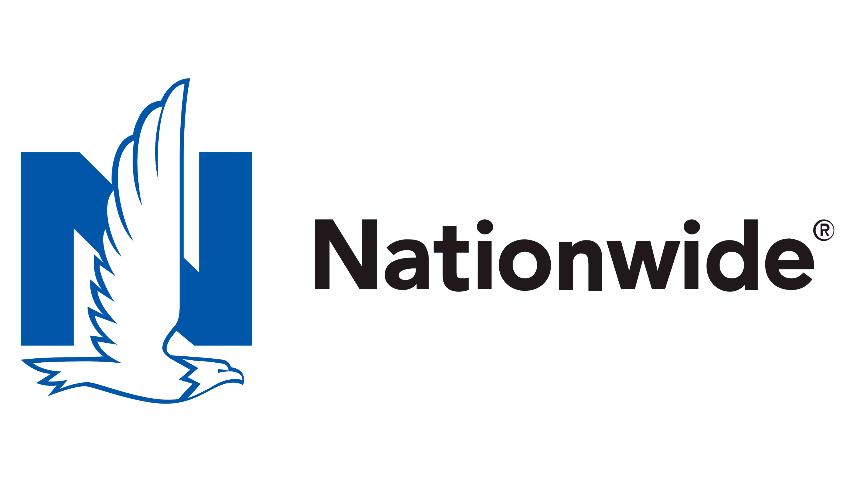 Blue letter 'N' logo with a stylized white eagle in front, followed by the word Nationwide in black text.