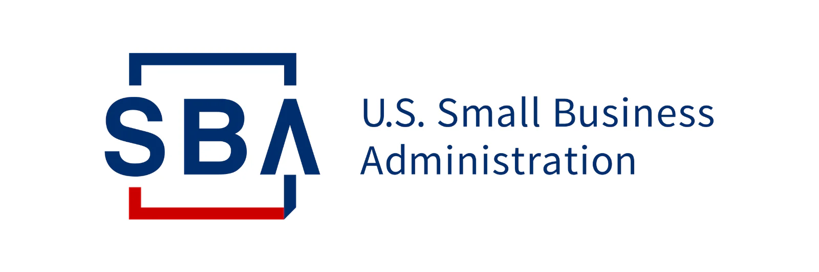 U.S. Small Business Administration (SBA) logo featuring large blue 