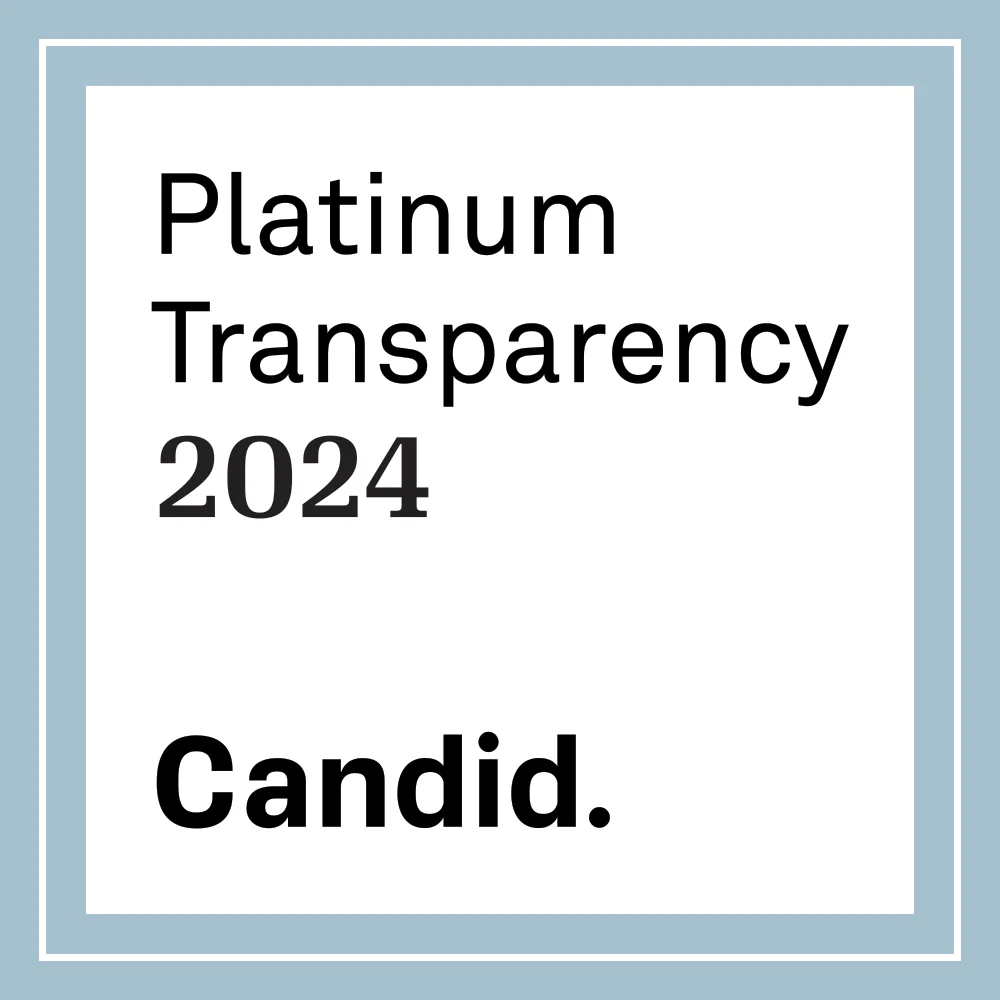 Platinum Transparency 2024 badge with Candid in bold text on a white background, bordered by a light blue and white frame.